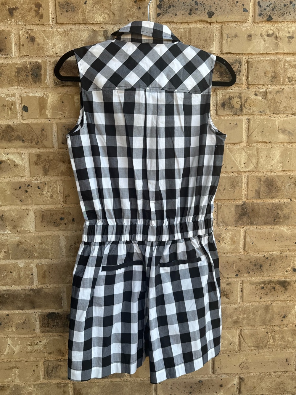 Brooke Street x kate spade Black and White Gingham Romper Size small - Picture 5 of 7